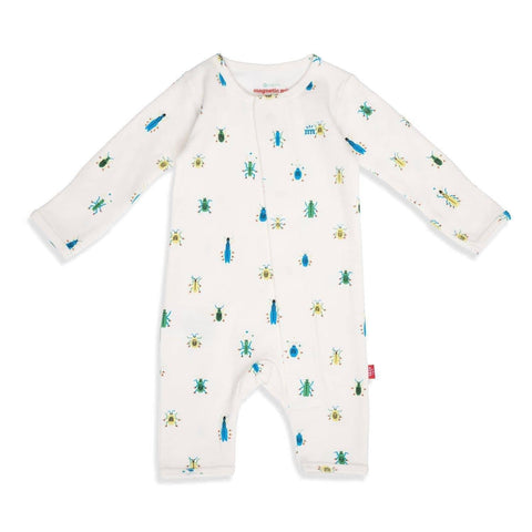 just wing it organic cotton magnetic fuss free coverall-Magnetic Me