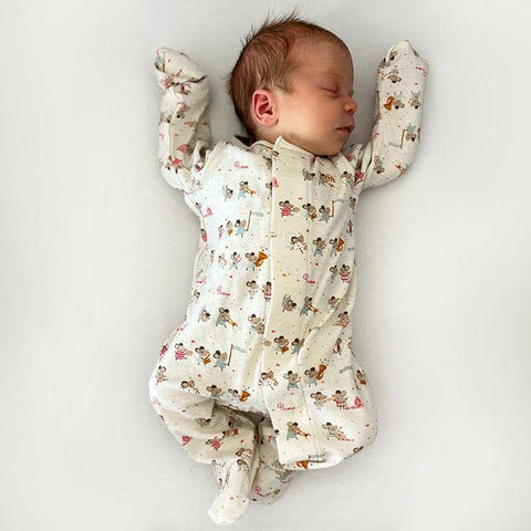 of mice & band organic cotton magnetic footie-Magnetic Me