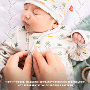 wren organic cotton magnetic cozy sleeper gown + hat set
