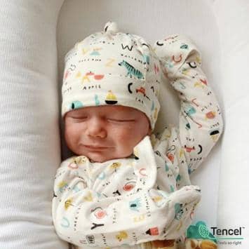ABC Love modal magnetic cozy sleeper gown + hat set