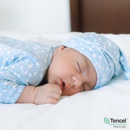 Blue Doeskin modal magnetic cozy sleeper gown + hat set