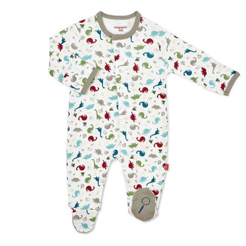 Dino Expedition organic cotton magnetic parent favorite footie