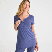 women's starless night modal magnetic short sleeve jogger set