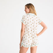 women's merry and bright modal magnetic classic with a twist short sleeve pajama set