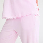 women's lilac snow waffle modal magnetic sleeveless jogger set