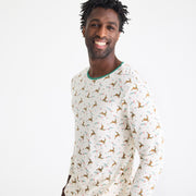 men's merry and bright modal signature long sleeve pajama set