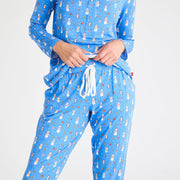 women's snow much fun modal magnetic long sleeve jogger set