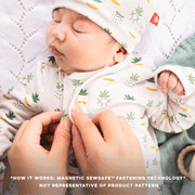 Bedford Floral organic cotton magnetic cozy sleep gown + hat set