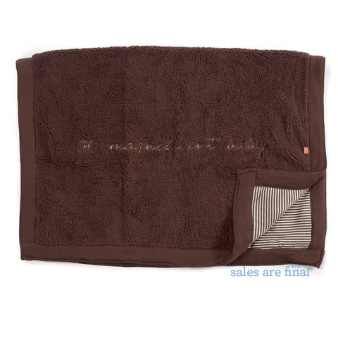 Mocha Fleece Magnetic Stroller Blanket