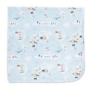Sea The World modal soothing swaddle blanket