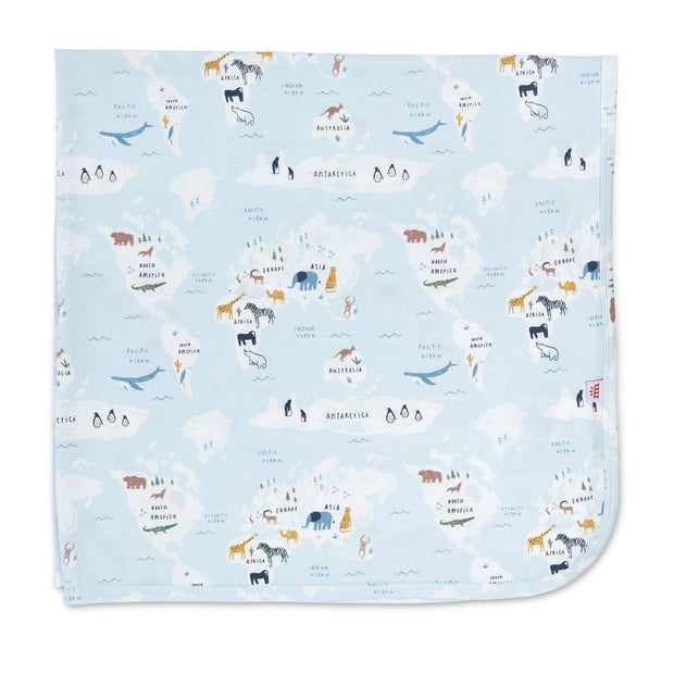 Sea The World modal soothing swaddle blanket
