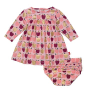 appleton modal magnetic little baby dress + diaper cover set