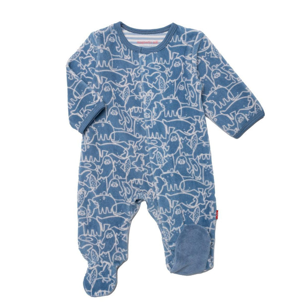 arctic friends velour magnetic parent favorite footie