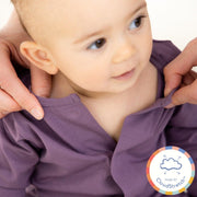 aubergine CloudStretch™ magnetic footie-Magnetic Me