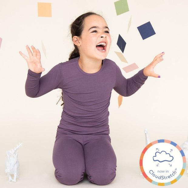 aubergine CloudStretch™ magnetic kids pajama set-Magnetic Me