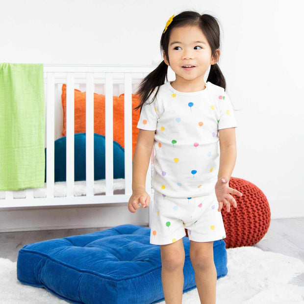 balloon dream organic cotton magnetic toddler pjs - shorts-Magnetic Me