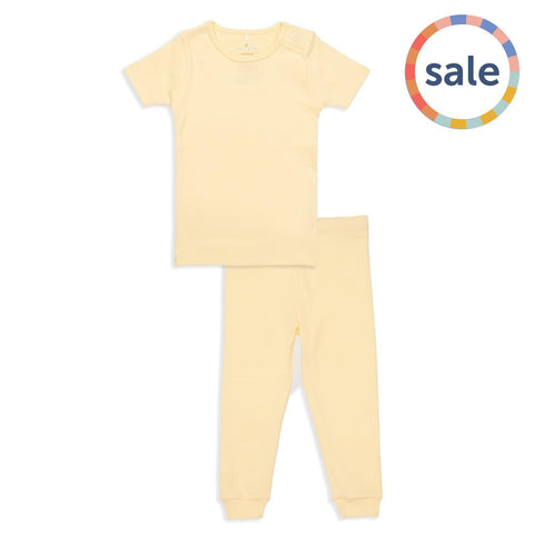 banana pudding organic cotton magnetic toddler pjs - pants-Magnetic Me