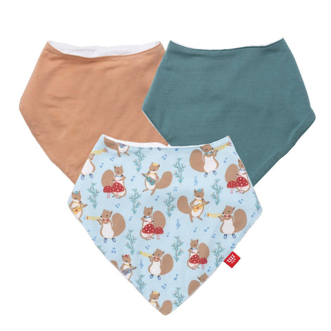 band together modal magnetic stay dry infant bandana bib 3-pack