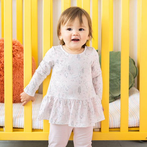 Blossom hollow modal magnetic infant 2 Smocked Top and Leggings-Magnetic Me
