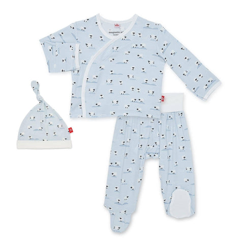 blue baa baa baby modal magnetic take-me-home kimono set
