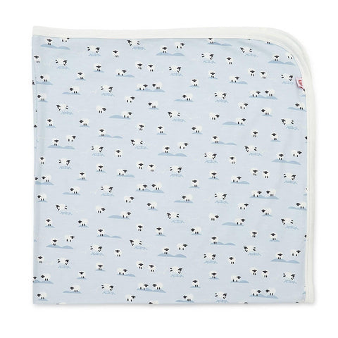 blue baa baa baby modal soothing swaddle blanket
