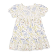 blue blossom organic cotton magnetic ruffle toddler dress-Magnetic Me