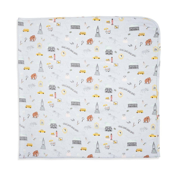 day at the museum organic cotton soothing swaddle blanket-Magnetic Me