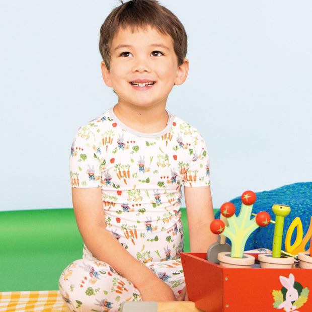 don't worry be hoppy modal magnetic no drama pajama short sleeve set-Magnetic Me