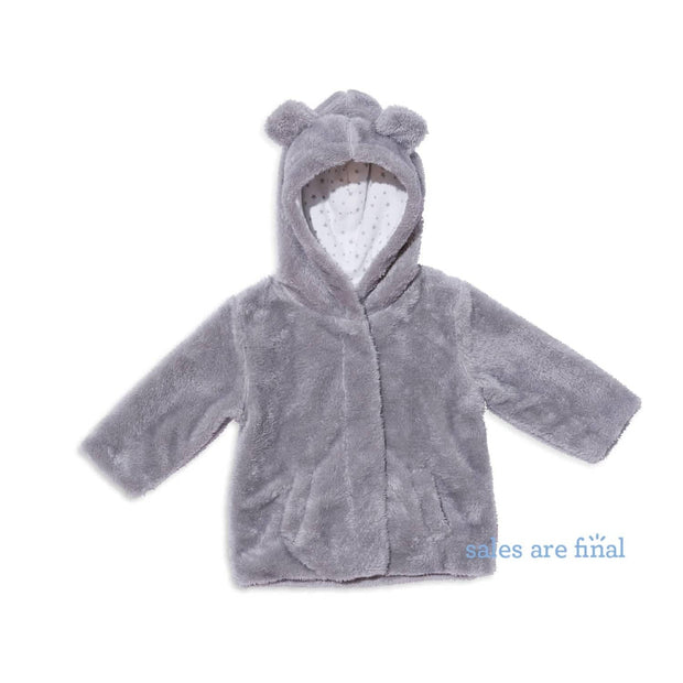 drizzle grey with ditsy star Minky Magnetic Jacket-Magnetic Me