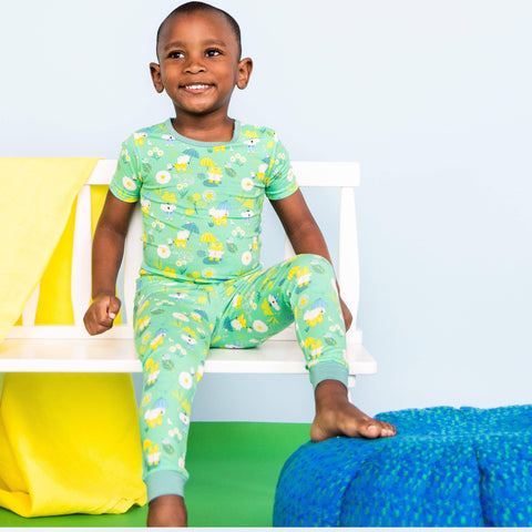 flower power modal magnetic no drama pajama short sleeve set-Magnetic Me