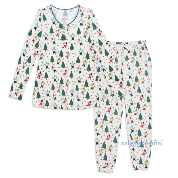 gnome for the holidays modal magnetic pjs with joggers - women-Magnetic Me