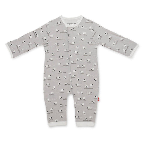 gray baa baa baby modal magnetic fuss free coverall