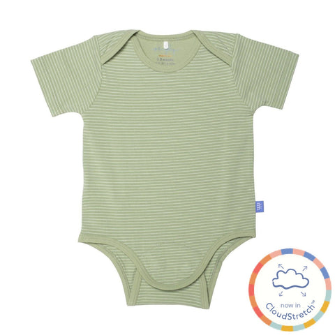 green tea skinny stripe CloudStretch™ magnetic bodysuit-Magnetic Me