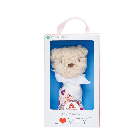 heart to heart modal bear lovey blanket