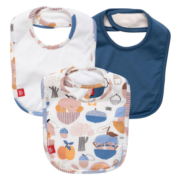 hide n' squeak modal magnetic stay dry infant bib 3-pack