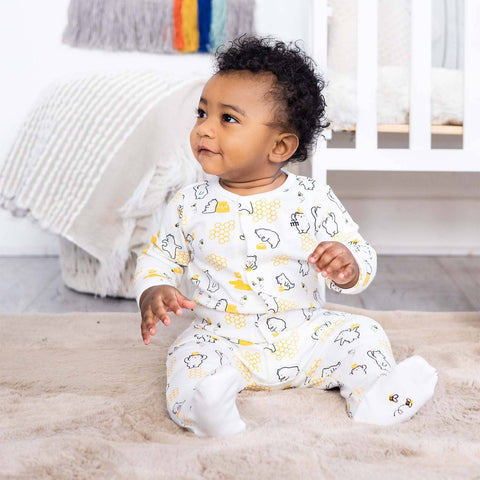 honey bee mine organic cotton magnetic parent favorite footie