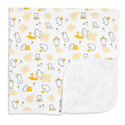 honey bee mine organic cotton soothing swaddle blanket