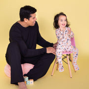 Jet Black Onyx Modal Long Sleeve PJs - Men-Magnetic Me