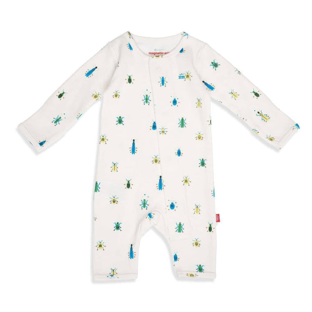 just wing it organic cotton magnetic fuss free coverall-Magnetic Me