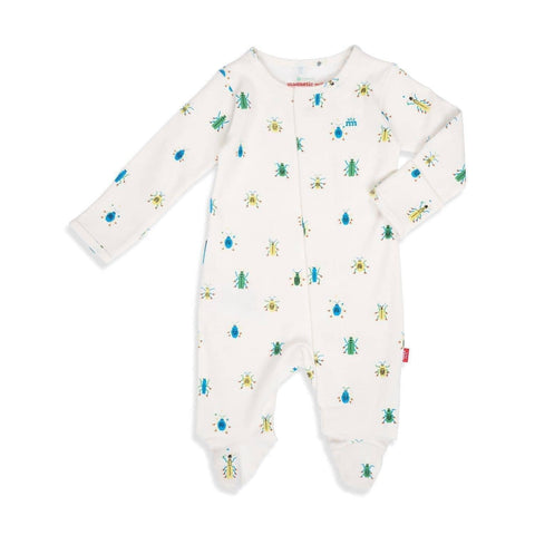 just wing it organic cotton magnetic parent favorite footie-Magnetic Me