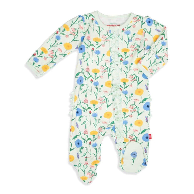 le jardin organic cotton magnetic parent favorite footie-Magnetic Me