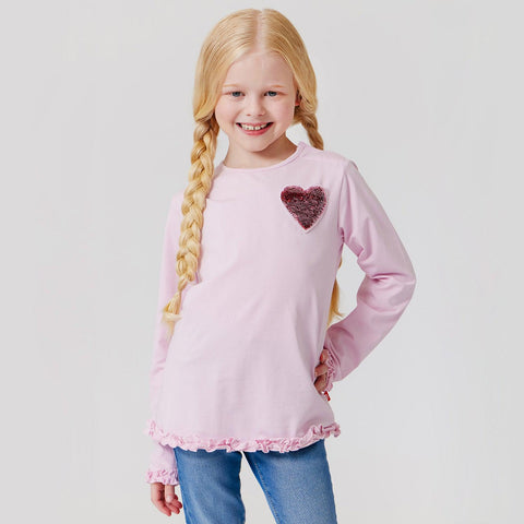 light pink organic cotton magnetic play all day top