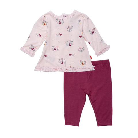 li'l red modal magnetic roll around long sleeve top + pant set