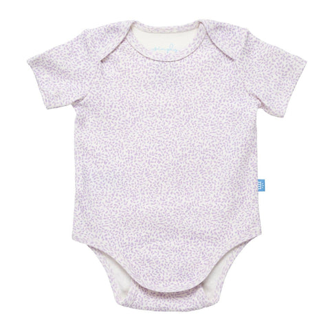 lilac foliage organic cotton magnetic bodysuit