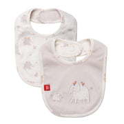 little peanut organic cotton magnetic stay dry infant reversible bib