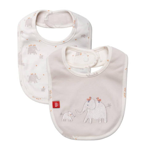 little peanut organic cotton magnetic stay dry infant reversible bib