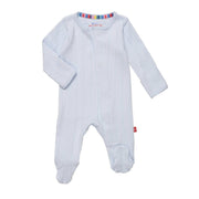 love lines ice water organic cotton pointelle magnetic parent favorite footie