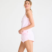 love lines pink organic cotton pointelle magnetic dream sleep tank + shorts pajama set