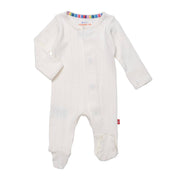 love lines tofu organic cotton pointelle magnetic parent favorite footie