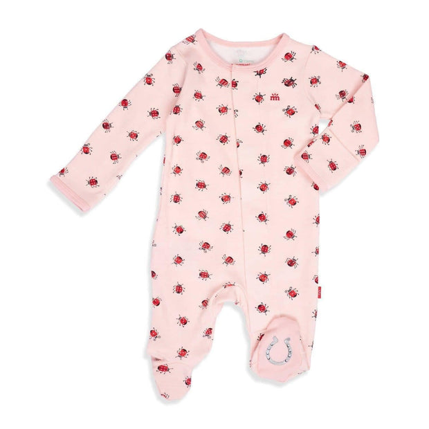 lucky charm organic cotton magnetic parent favorite footie-Magnetic Me